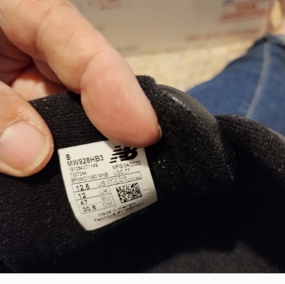 New balance men's black sneaker Wide - Picture 5 of 5